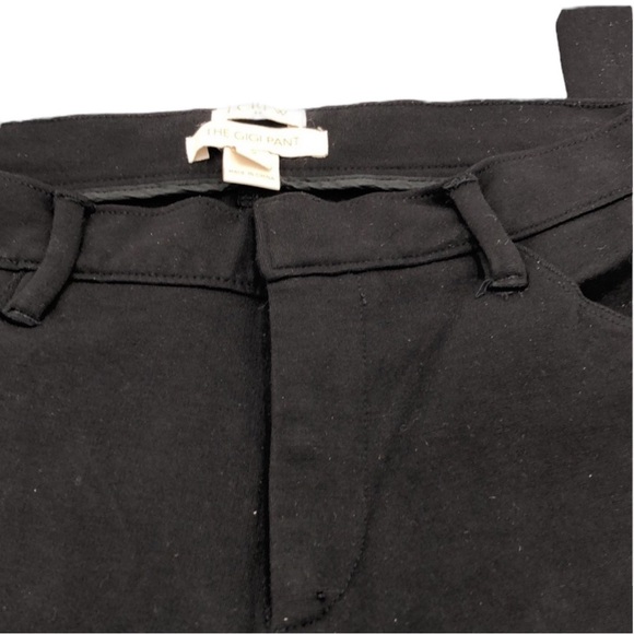 J. CREW “The Gigi Pant” Equestrian Style Faux Leather Knit Pants in Black Size 2 - Picture 5 of 7